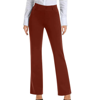 Women's Black Stretch Soft Cross Waist Flared Pants Yoga Casual Wide Leg Pants Sports Fitness Pants Women's Clothing
