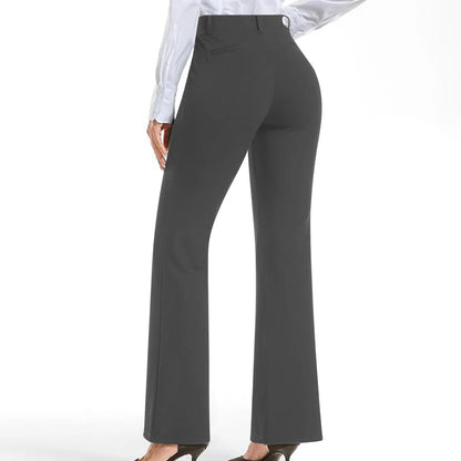 Women's Black Stretch Soft Cross Waist Flared Pants Yoga Casual Wide Leg Pants Sports Fitness Pants Women's Clothing