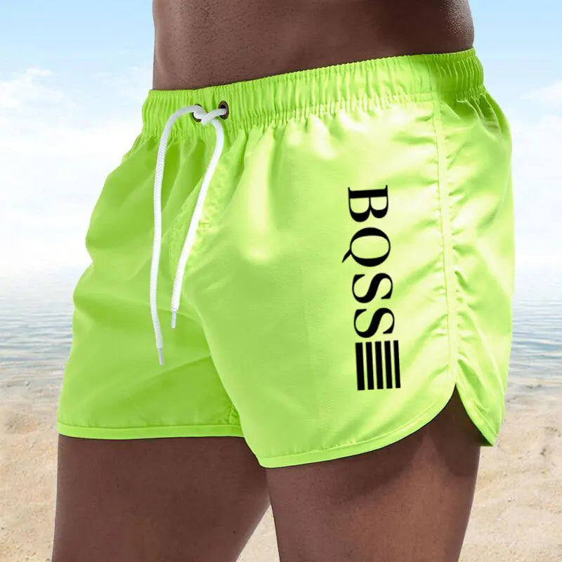 2025 Summer fast drying swim shorts Breathable net fast drying surf beach pants Men's fitness pants Elastic waist shorts S-4XL