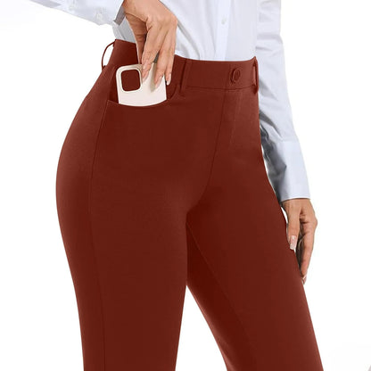 Women's Black Stretch Soft Cross Waist Flared Pants Yoga Casual Wide Leg Pants Sports Fitness Pants Women's Clothing