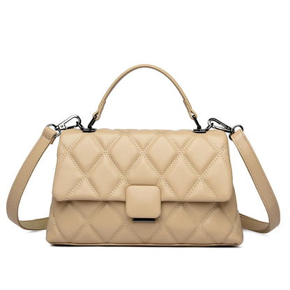 Retro Trendy  High Quality Soft Leather Famous Designer Women's Square Bag