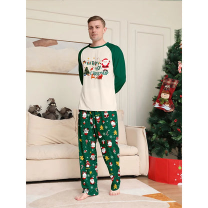 2026 Christmas Matching Pajamas Family Outfits Patchwork Set Adult Father Mother Kids Baby Sleepwear Look Pyjamas Clothes
