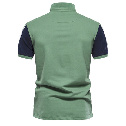2024 New Summer Patchwork Polo Shirt For Men Brand Quality Short Sleeve Baseball Mens Polos