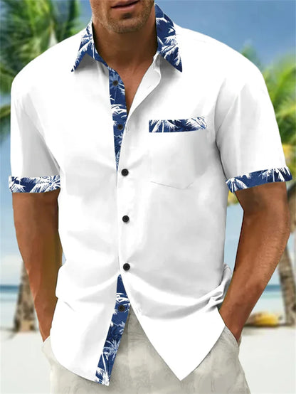 Men's Summer Hawaiian Shirt Short Sleeve 3D Printed Beach Shirt