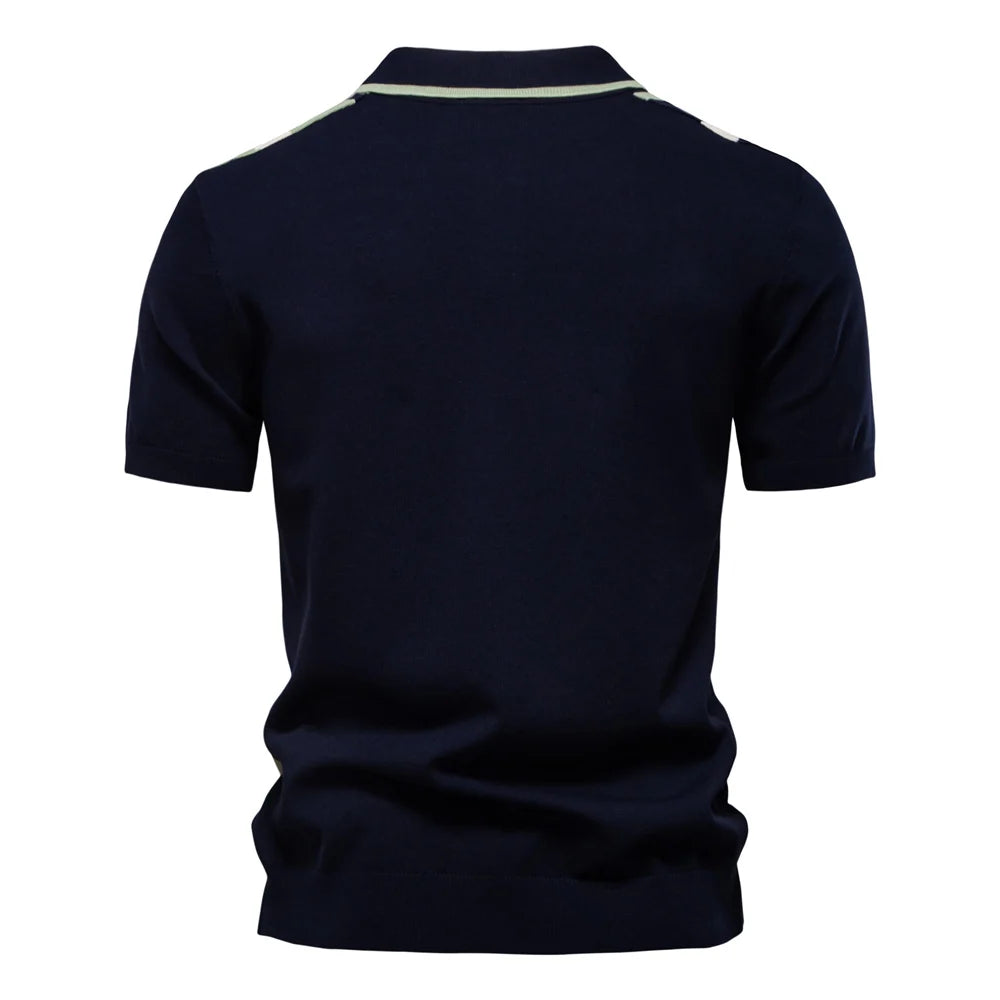AIOPESON Brand Men's Striped Mesh Polo Shirt for High Quality Breathable Fabric Stylish Casual Male Polo Shirts ﻿