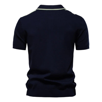 AIOPESON Brand Men's Striped Mesh Polo Shirt for High Quality Breathable Fabric Stylish Casual Male Polo Shirts ﻿