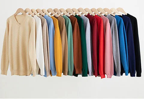 Super Cashmere Sweater Men Thick Pullover Autumn Winter Warm Classic V-neck Clothes Male Jumper Jersey Hombre Pull Homme 4XL