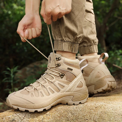 Men Boots 2024 New  Boots Outdoor Waterproof Casual Sneakers Working Men Ankle Boots Hiking Safety Shoes Mens Athletic