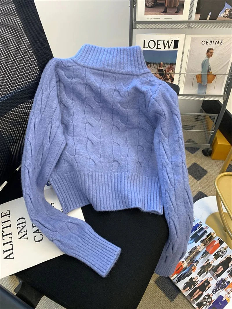 2025 New Fashion Autumn Winter Sweater Women Jacket Long Sleeves Loose Knitted Cardigan Coat Female Warm Outerwear Ladies Tops