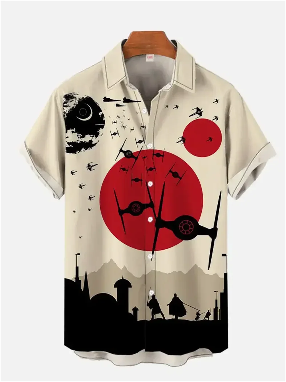 Men's short sleeve Urban Fashion 3D digital Printing Summer shirt
