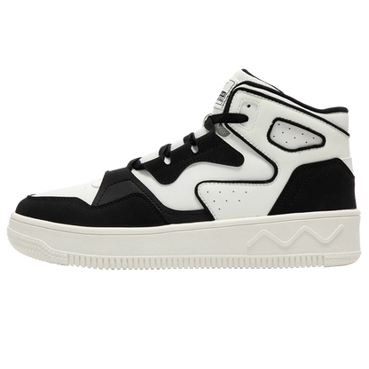 361 Degrees Men's Skateboard Shoes Leather High-top Water-repellent Elastic Thick-soled Simple Versatile Male Sneakers 672436628