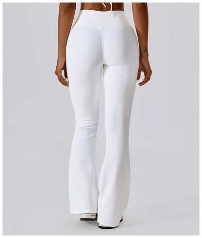 Flare Leggings Yoga Pants Women High Waist Wide Leg Pants Women Gym Workout Fitness Sports Flared Pant Latin Dance Trousers