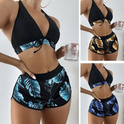 Female Bikini Set Sexy Printed Swimwear Three Piece Bathing Suit Beachwear Summer Swimsuit For Women Tankini Fashion Bikinis