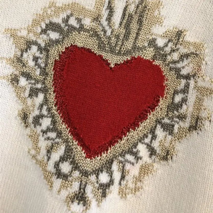 Elegant Sweater Women Casual Fashion Loose Women Sweaters and Pullovers Love Embroidery Jumper Sueter Mujer