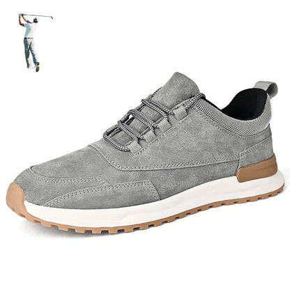 NEW Pigskin Leather Men Golf Sport Sneakers High Quality Male Golfer Athletic Training Shoes Spring Outdoor Walking Trainers