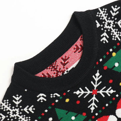Plus Size Ugly Christmas Sweater | Cartoon Print Skin-Friendly Knitwear | Oversized Pullover for Women & Men