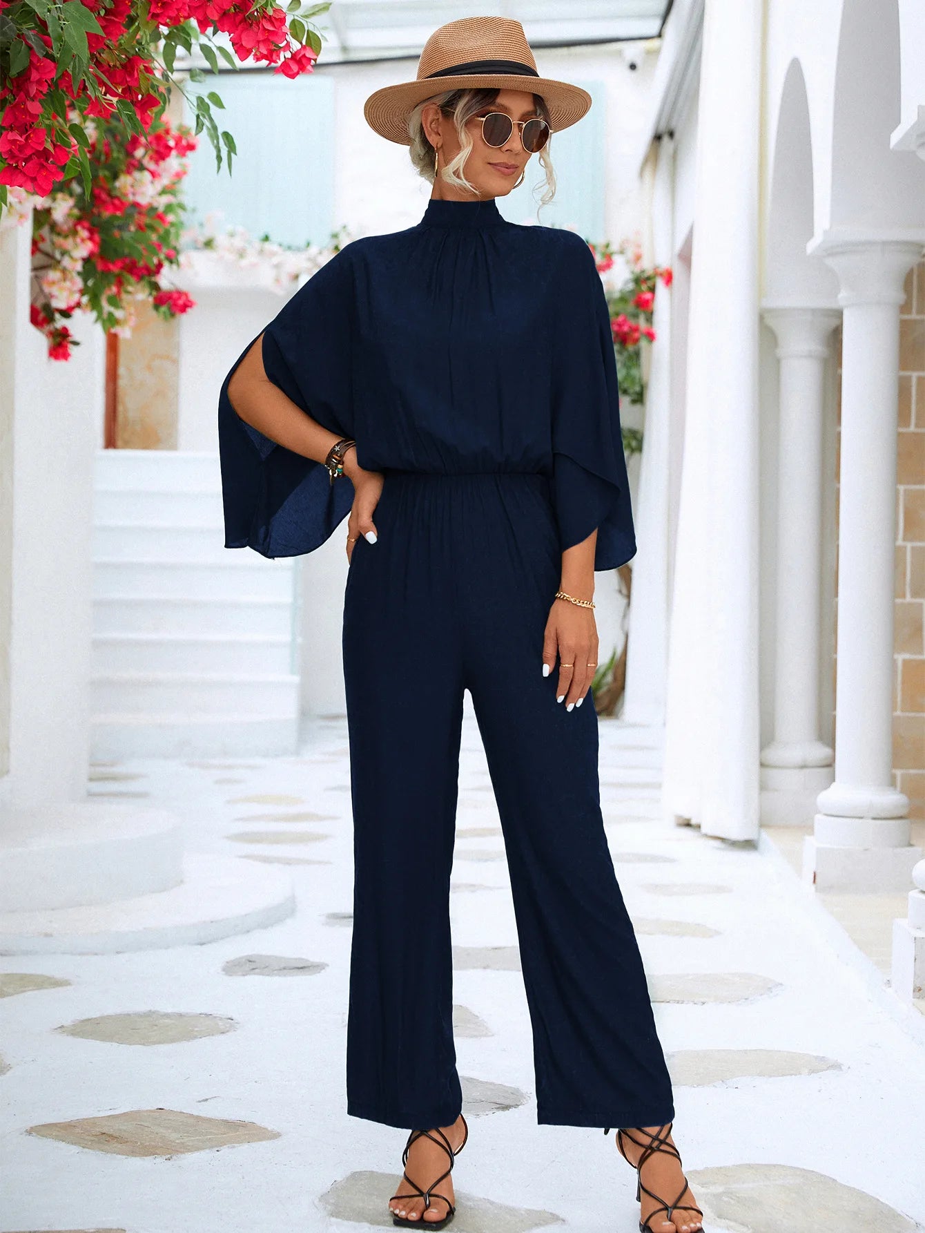 Women's Fashion Trendy Stand-collar Jumpsuits
