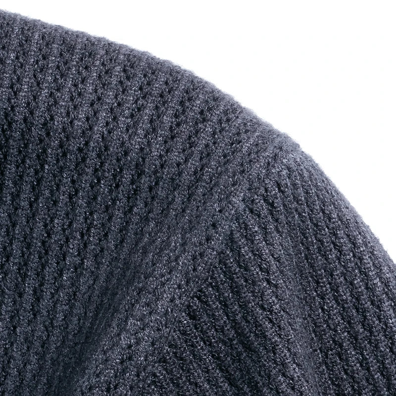 High-quality Men's Delicate Hollow Knit Cardigan, Lapel Single-breasted Button Autumn Sweater Versatile Knitwear for Daily Wear.