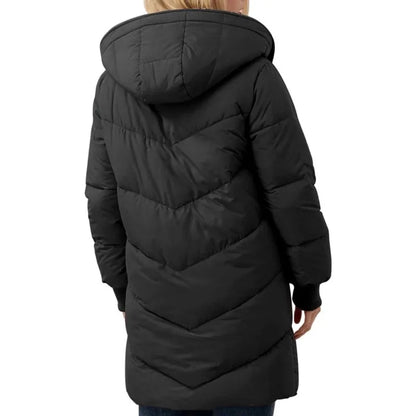 Womens Winter Warm Coats Sherpa Fleece Lined Long Hooded Puffer Jacket