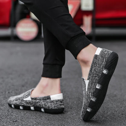 Men's Board Shoes Summer New Luxury Canvas Breathable Soft Sole Hiking Casual Fashion Trend Linen Lazy Fashion Brand Shoes