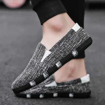 Men's Board Shoes Summer New Luxury Canvas Breathable Soft Sole Hiking Casual Fashion Trend Linen Lazy Fashion Brand Shoes