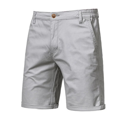 Men Summer Casual Business Shorts Soild Cotton Shorts For Man Elastic Waist Gym Running Shorts Sport Beach Shorts Male Clothes