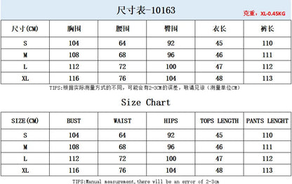 Women Short Sleeve Top & High Waist Pants Set