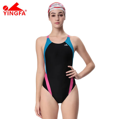 YINGFA 976 One Piece Swimsuit Professional Training Sport Women Girl Training Swimwear Quick Dry Bathing Suit Female