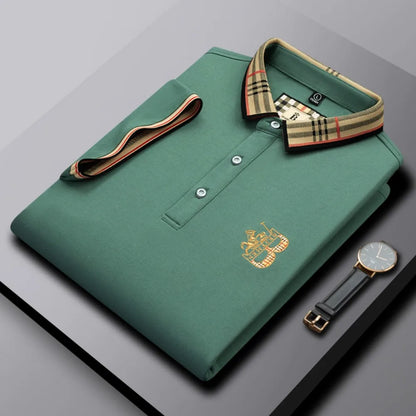 Men's Short Sleeved Luxury Brand POLO Shirt Summer New Jacquard Design Fashionable Classic Golf Top Soft Breathable T-shirt