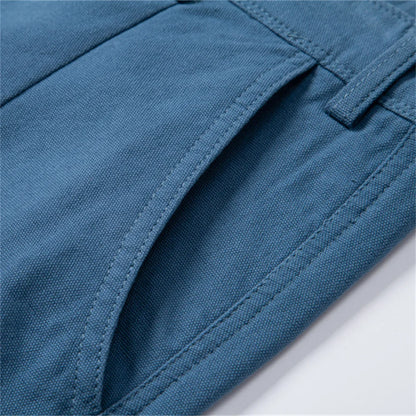 ‌AIOPESON 2025 Men's 5-Inch Casual Shorts 100% Cotton Solid Elastic Waist Summer Comfy Beach Business Social Multi Colors