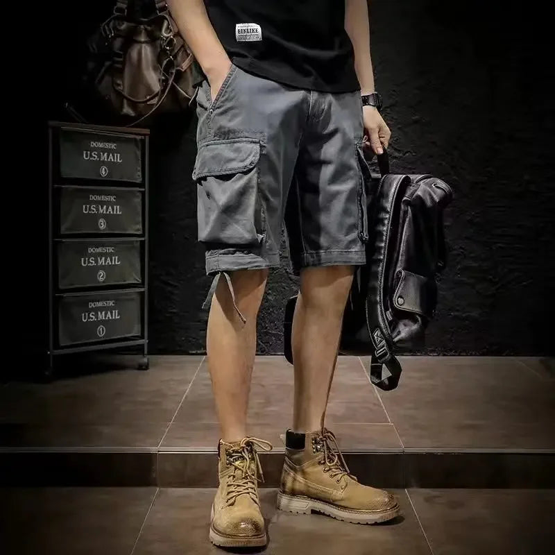 Short Pants For Men Baggy Bermuda Wide Long Mens Cargo Shorts Black Half Loose Wholesale Homme Harajuku New In Clothes Jorts