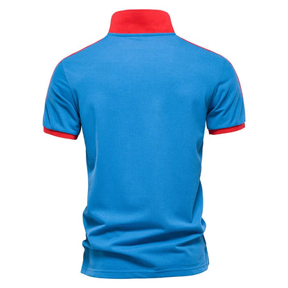 AIOPESON Brand Cotton Polo Shirts for Men Fashion Sport Football Men's Polos Quality Short Sleeve Tops Tee Shirt Mens Clothing