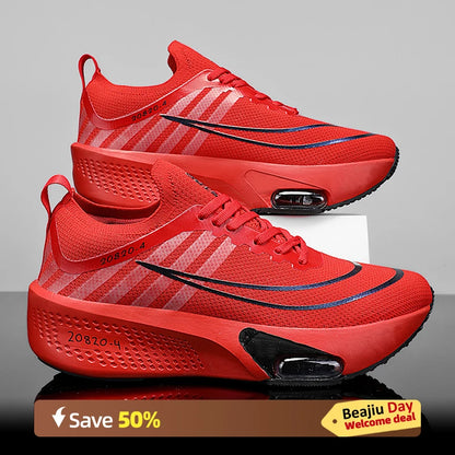 Marathon Air Cushion Men Sports Running Shoes Carbon Plate Breathable Lightweight Women's Comfortable Athletic Nonskid Sneakers
