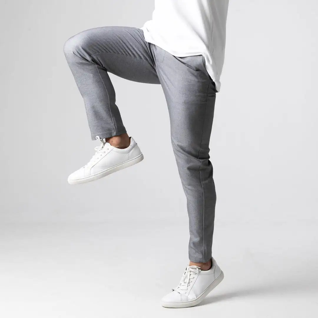 Men's Pants Active Chinos Comfortable Men Long Stylish Slim Fit Ankle Length Casual Soft Breathable Fabric Mid Waist Commuting W
