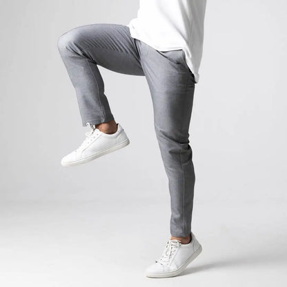 Men's Pants Active Chinos Comfortable Men Long Stylish Slim Fit Ankle Length Casual Soft Breathable Fabric Mid Waist Commuting W