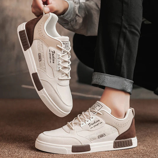 Men Casual Sneakers Simple Design Skateboard Flat Outdoor Sneakers Tennis Running Sports Shoes Comfortable Trainers Plus Size 47