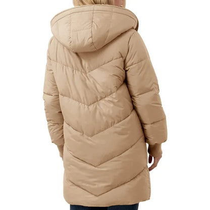 Womens Winter Warm Coats Sherpa Fleece Lined Long Hooded Puffer Jacket