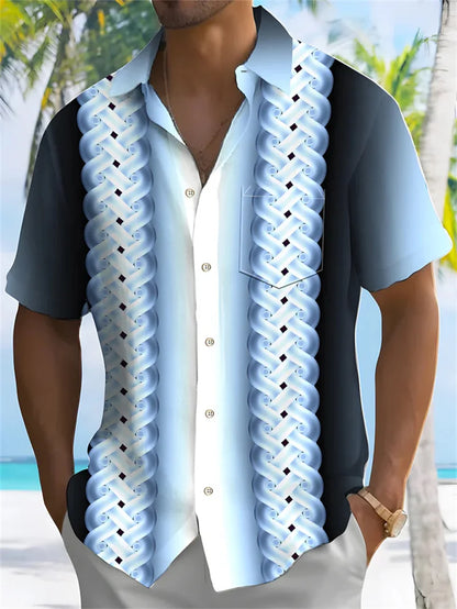 Men's Summer Hawaiian Shirt Short Sleeve 3D Printed Beach Shirt