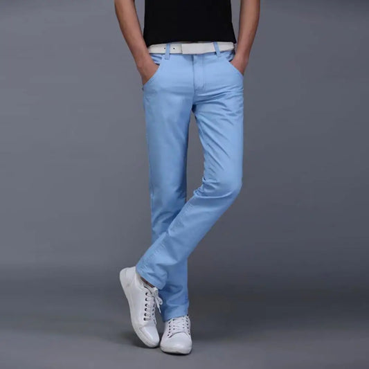 New Men Stretch Skinny Jeans Fashion Casual Slim Fit Denim Trousers Pants Male Brand Clothes Business jeans for men Chinos