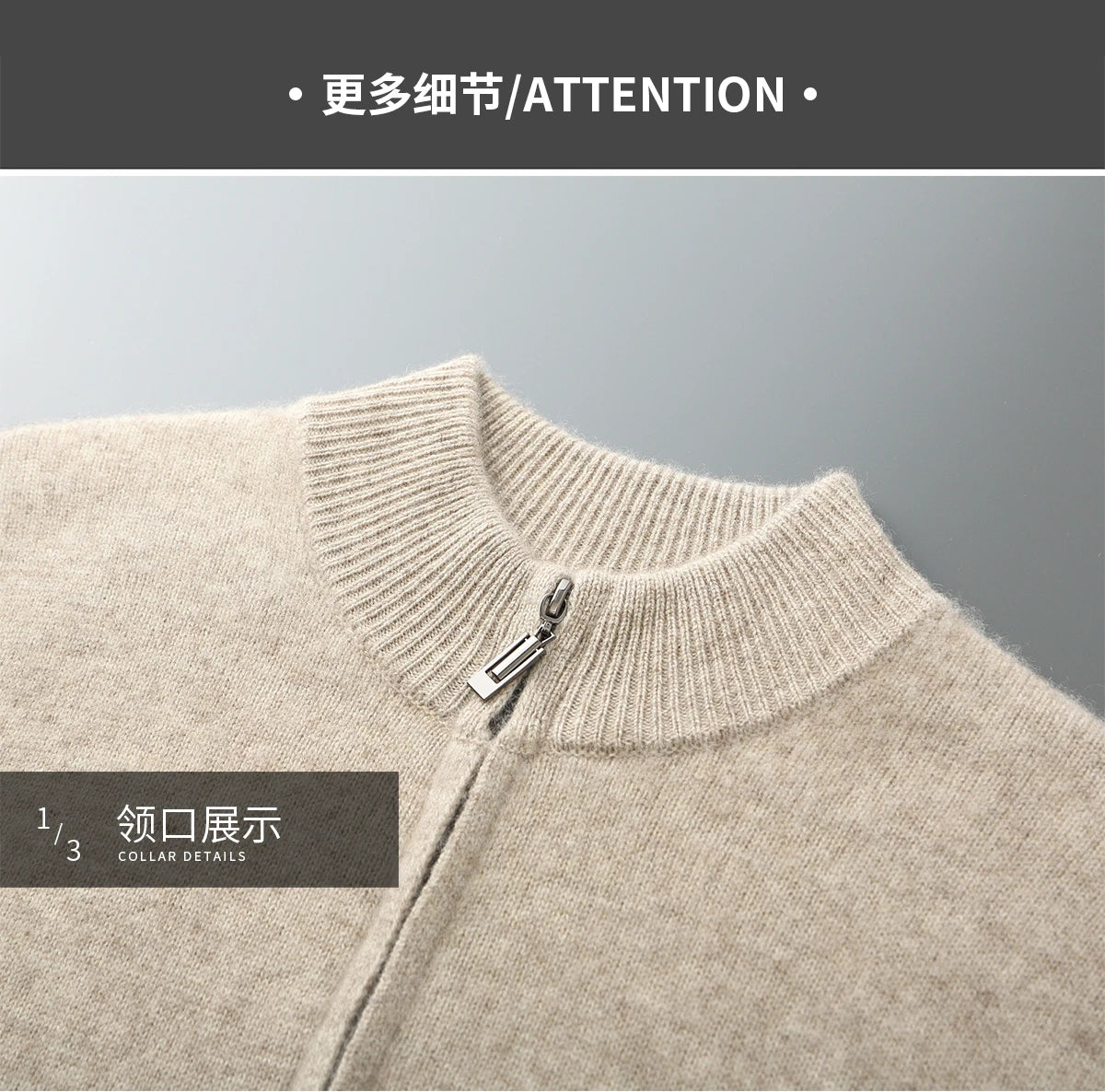 MVLYFLRT Men's Merino Wool Knitted Suit Half Height Zipper Cardigan Long Pants Tracksuit Fashionable Casual Wear 24592431