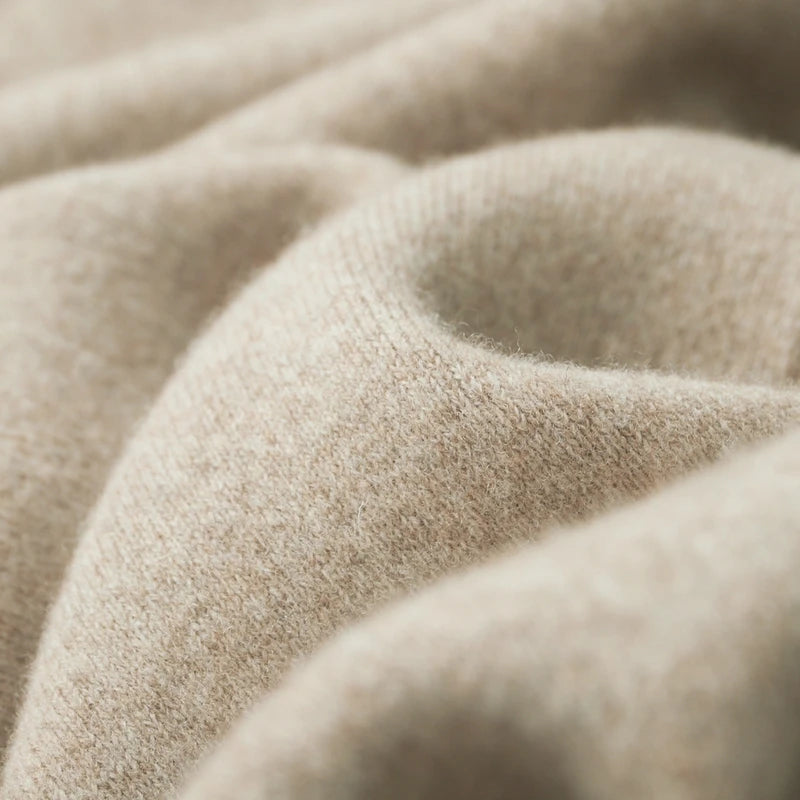 MVLYFLRT Men's Merino Wool Knitted Suit Half Height Zipper Cardigan Long Pants Tracksuit Fashionable Casual Wear 24592431