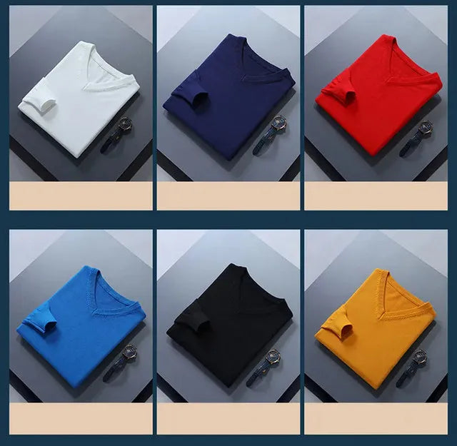 Super Cashmere Sweater Men Thick Pullover Autumn Winter Warm Classic V-neck Clothes Male Jumper Jersey Hombre Pull Homme 4XL