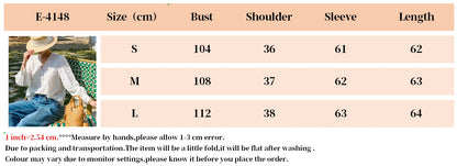 2025 Spring New Women's French White Shirt Splicing Lace Embroidery Design Ladies Shirt Long Sleeve Casual Holiday Beach Tops