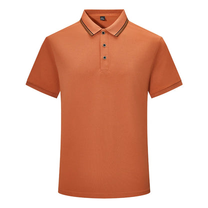 Men Training Polo New Cool Polo Shirt Luxury striped collar short sleeved T-shirt Fashionable patchwork sport casual tops summer