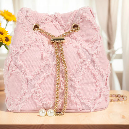 Denim Crossbody Bag Diamond Pattern Women Shoulder Bag Adjustable Strap Jean Purse Hobo Bag Travel Bag