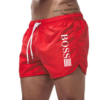 2025 Summer fast drying swim shorts Breathable net fast drying surf beach pants Men's fitness pants Elastic waist shorts S-4XL