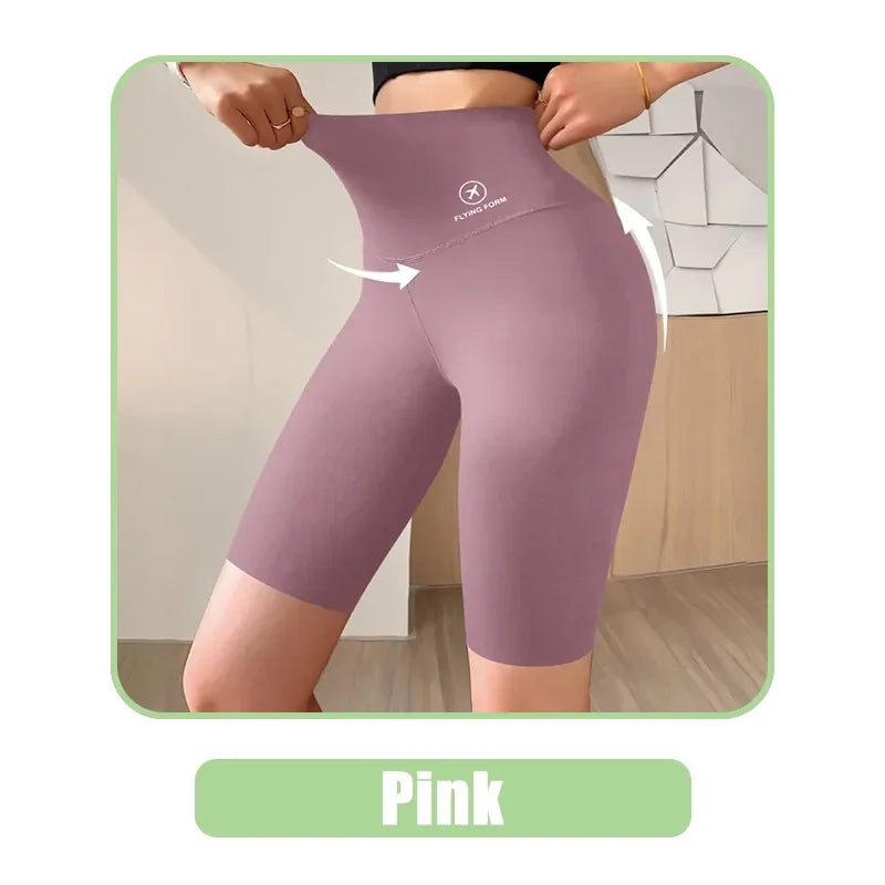 Women Jogging Fitness Cycling High Waist Sports Shorts