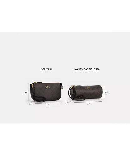 Coach Nolita Barrel Bag Small Crossbody Bag,Makeup Purse, Handbags, Cosmetics Bag, Cute Mini Satchel, Perfect For School Shoppin