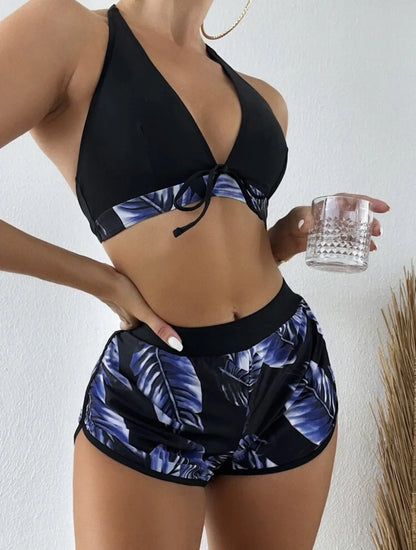 Female Bikini Set Sexy Printed Swimwear Three Piece Bathing Suit Beachwear Summer Swimsuit For Women Tankini Fashion Bikinis