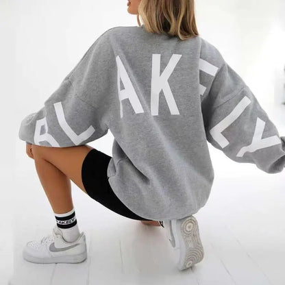 Y2K American Harajuku Clothing Thickened Fashion Letter Printing Pullover  Sweatshirt Women's New Style Long Sleeve Sweatshirt